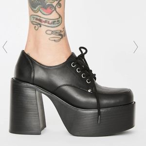 Delia's Teachers pet black platform heels